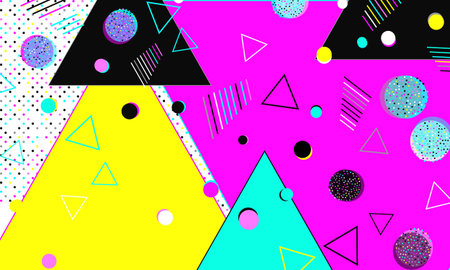 80s background. Abstract dots. Memphis pattern. Vector Illustration. Hipster style 80s-90s pattern....