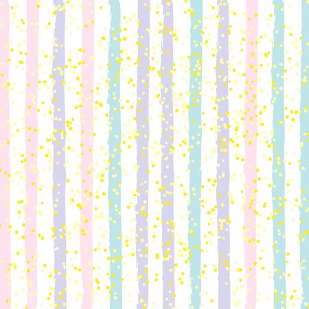 Watercolor Striped Background. Stripes Pattern with hand painted brush strokes. Abstract colorful line background. Color splash. Vector illustration.のイラスト素材