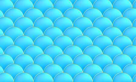 Mermaid kawaii pattern. Fish scale. Color vector illustration. Watercolor background.のイラスト素材