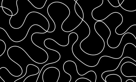 Continuous line. Watercolor Striped Background. Stripes Pattern with hand painted brush strokes. Abstract monochrome line background. Vector illustration.のイラスト素材