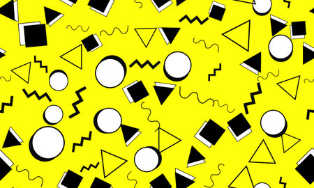 Doodle Fun Pattern. Seamless Background. Summer Doodle Backdrop. Seamless 90s. Memphis Pattern....