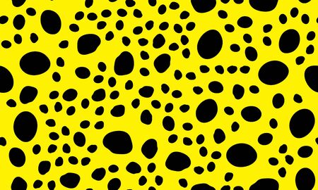 Leopard Print. Seamless Pattern. Animal Skin. Trendy Pattern. Yellow Leopard Print. Seamless Design. Vector Illustration.のイラスト素材