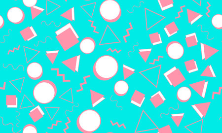 Memphis Seamless Pattern. Fun Background. Vector Illustration. Geometric Seamless Pattern. Abstract...