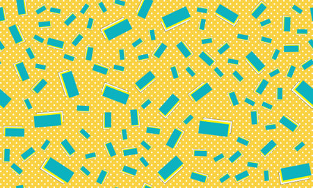 Pop Art design. Seamless pattern. Geometric shapes background. Memphis pattern. Vector Illustration....