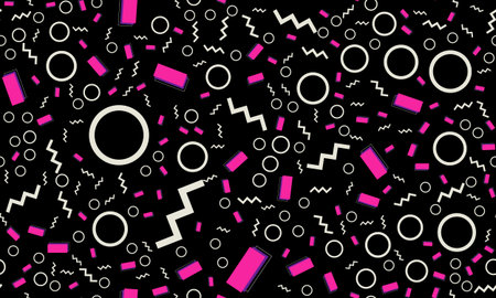 Memphis Seamless Pattern. Fun Background. Vector Illustration. Geometric Seamless Pattern. Abstract...