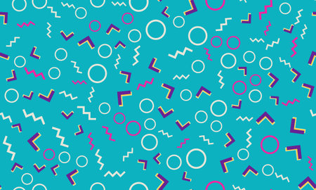 Memphis Seamless Pattern. Fun Background. Vector Illustration. Geometric Seamless Pattern. Abstract...