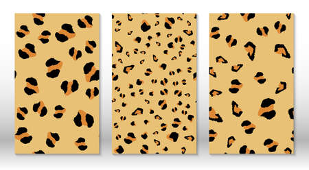 Animal skin leopard pattern. Cheetah print. Covers design template. Leopard print design. Vector.のイラスト素材
