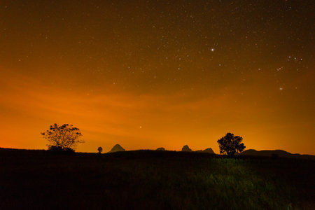 background the starry sky.