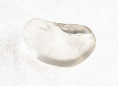 macro photography of natural mineral from geological collection - polished rock crystal (...