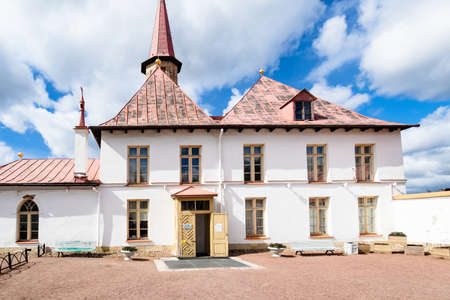 Gatchina, Russia - May 15, 2022: facade of Priory Palace in spring day in Gatchina town. Gatchina Palace received UNESCO World Heritage Site status in 1990のeditorial素材