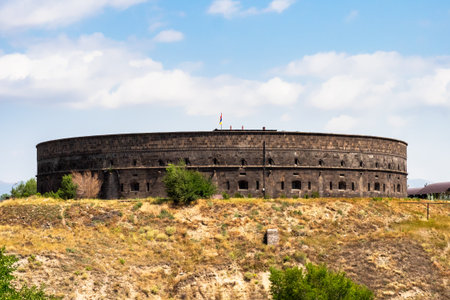 building of Black Fortress (Russian imperial fortress in Gyumri city, Shirak Province, Armenia) on sunny summer dayの写真素材