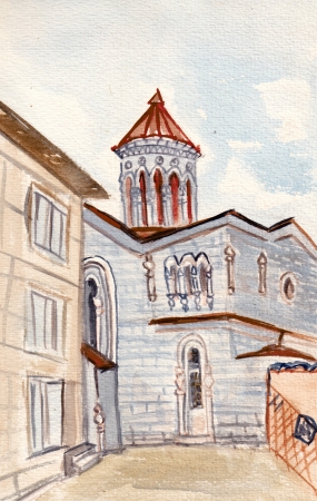 The Armenian church in a city Batumiの写真素材