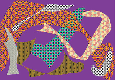scraps of fabric remnants, cloths of differents coloration