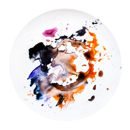 decorative plate, abstract pattern on ceramicsの写真素材