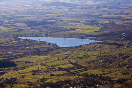 Lake in Rieti, Italy. Reserve of Lakes along and Ripasottile