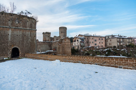 Ancient medieval fortress in the province of Viterbo in Lazio in Italyのeditorial素材
