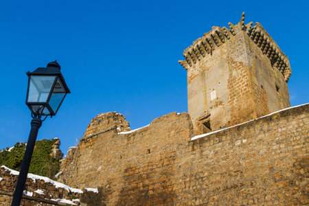 Ancient medieval fortress in the province of Viterbo in Lazio in Italy.のeditorial素材