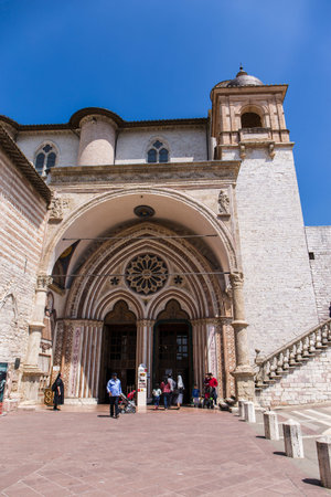 Assisi, a beautiful medieval town in central Italy.Basilica of St. Francisのeditorial素材