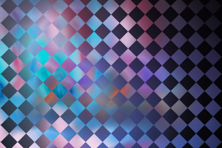 Abstract glowing checkered background. Fantasy fractal texture in pink, purple, blue and black...