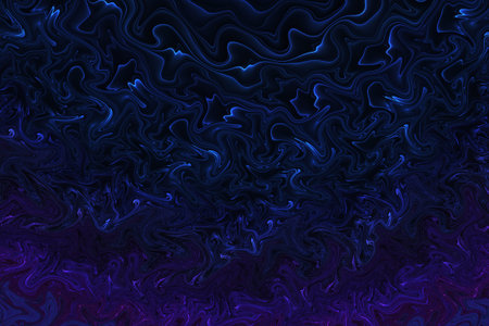 Abstract glowing waves on black background. Fractal texture in dark blue colors. Fantasy design for...