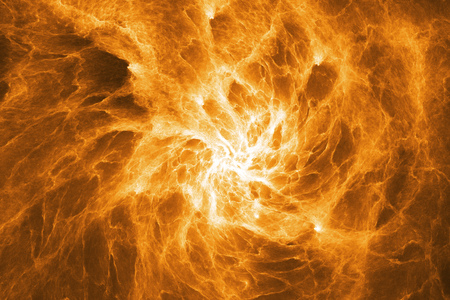 Abstract flame texture. Fantasy fractal artwork in orange colors. 3D rendering.の写真素材