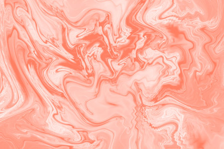 Abstract fantasy marble texture. Romantic fractal background in light red and white colors. Digital...