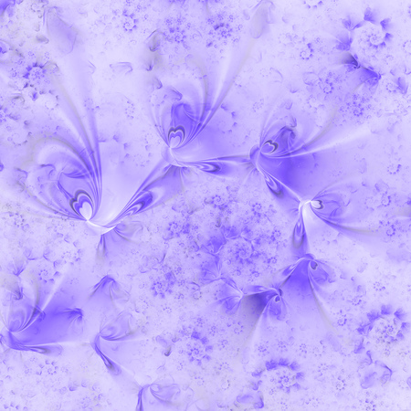 Blue swirl. Abstract detailed spiral design. Fantasy fractal art. 3D rendering.の写真素材