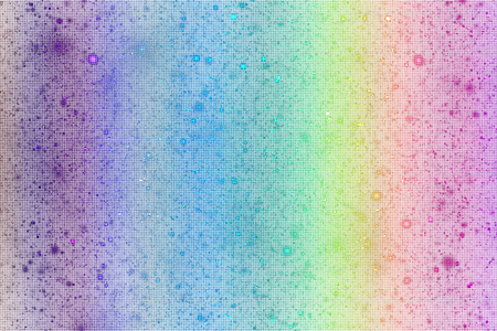 Abstract glittering texture with sparkles on white background. Rainbow gradient. Fantasy fractal design. Digital art. 3D rendering.の写真素材