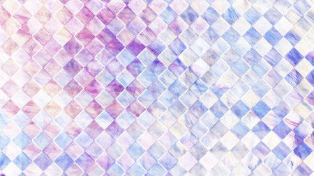 Abstract blurred blue and purple checkered texture. Geometric fractal background. Digital art. 3D rendering.の写真素材
