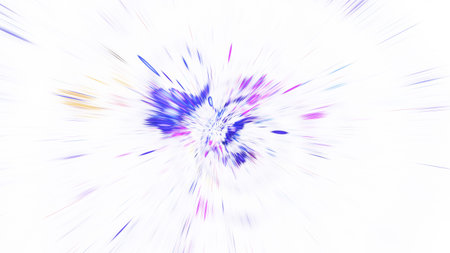Abstract holiday background with blurred rays and sparkles. Fantastic ultra violet and blue neon...