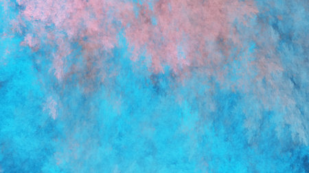 Abstract surreal rose and blue clouds. Expressive colorful texture. Fractal background. Digital art....