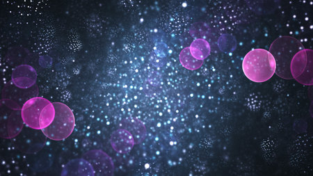Abstract silver and pink sparkles. Fantasy holiday background. Digital fractal art. 3d rendering.