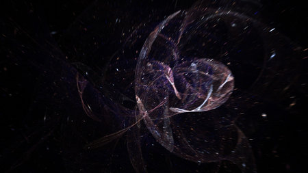 Abstract beige rays and sparkles. Bright holiday background. Digital fractal art. 3d rendering.
