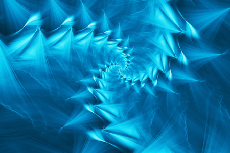 Abstract exotic blue flower. Close up view. Fantasy fractal design. Psychedelic digital art. 3D...