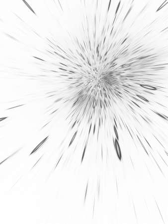 Abstract holiday background with blurred rays and sparkles. Fantastic black and white light effect. Digital fractal art. 3d rendering.の写真素材