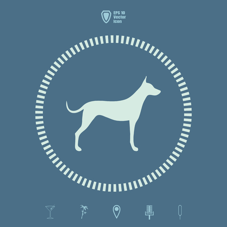 simple vector dog icon. Flat design style. Suitable for dog breeders, dog handlers, veterinariansのイラスト素材