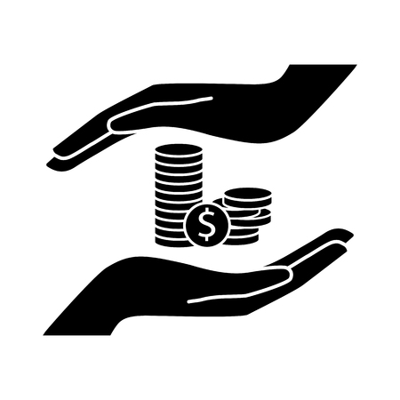 saving monet vector  icon. Flat design style.のイラスト素材