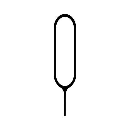Sim Card Slot Eject Pin Tool vector icon. Flat design styleのイラスト素材