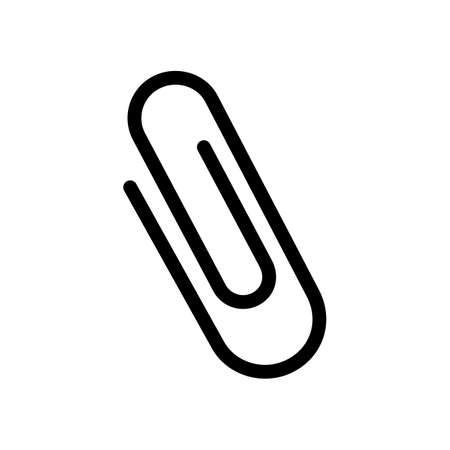 paper clip vector icon. Flat design style.のイラスト素材