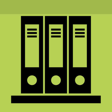 black vector folder icon.Flat design style.のイラスト素材