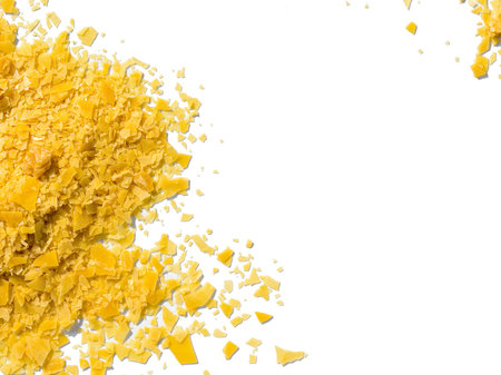 Organic Carnauba Wax, Cosmetic chemical on white background.の写真素材