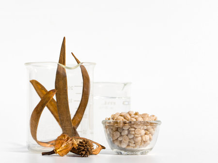 Cosmetic Chemical on glass container. Sumac Wax is a natural, vegetable wax, pale in colour,...