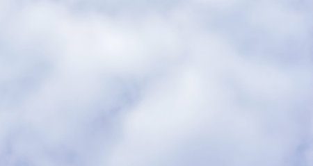 White clouds spread all over blue sky.