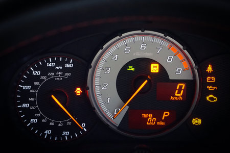 The sport car console show all led signsの写真素材