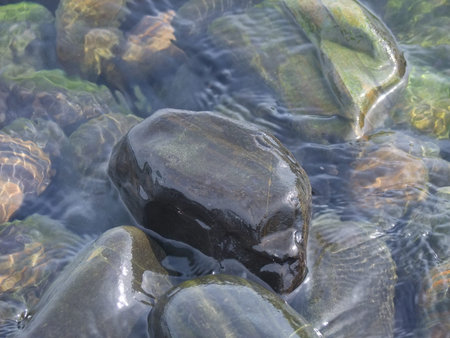 Stone in sea