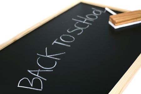 Back to school blackboard isolatedの写真素材