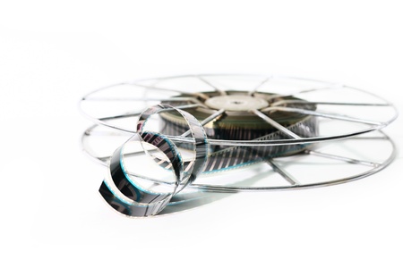 A vintage Film movie  isolated on whiteの写真素材