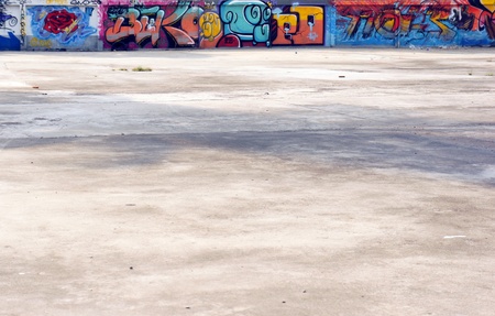 Graffitti Floor and Wall の写真素材