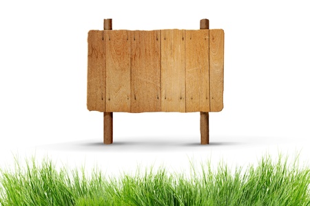 Old wood blank signの写真素材