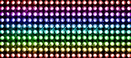 led rainbow lighting bulb patternの写真素材